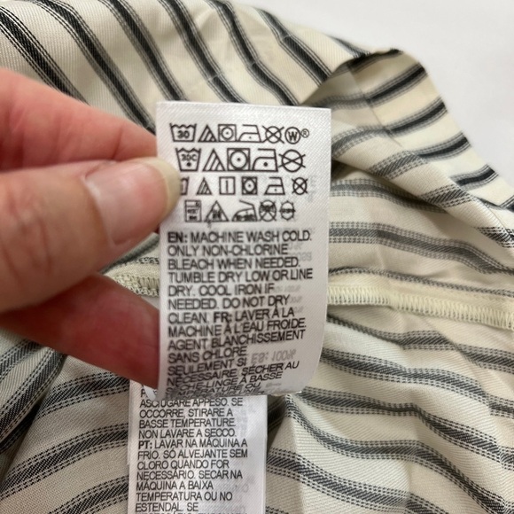 RVCA Sunday Collection Take It Easy Striped Button Up Shirt Blouse - Picture 12 of 12